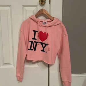 Cropped NYC hoodie.